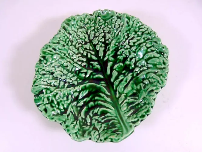 Vintage cendrier choux faïence Sarreguemines, signé, D - 17 cm