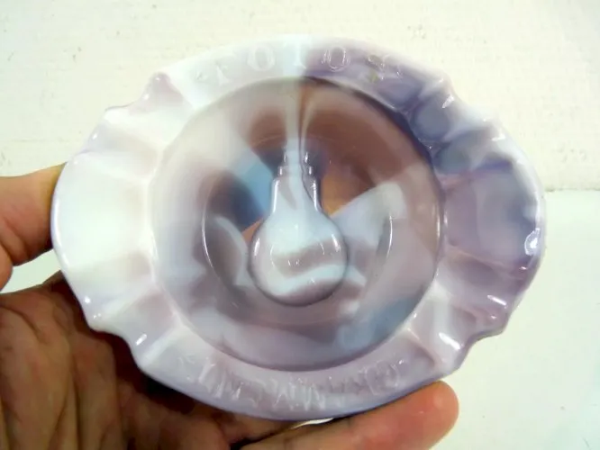 Vintage cendrier publicitaire Grammont Fotos opaline foire Vallerysthal Portieux