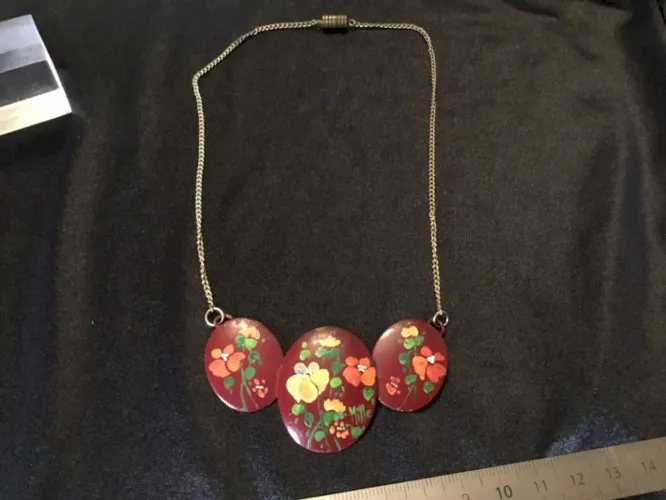 Vintage Collier émaillé signée MILLE