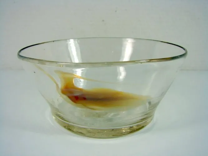 Vintage Coupe en Pâte de Verre Signée Maure Vieil Mandelieu H - 6,5 cm TBE