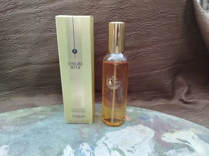 vintage, Guerlain, l'heure bleue, eau de toilette 93 ml, recharge vaporisateur natural spray refill