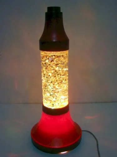 Vintage Lampe Space Age Design Orange à Paillettes Années 1970 H - 43 cm