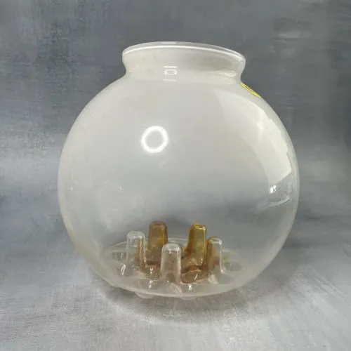 Vintage Mazzega verre Murano tulipe globe boule lustre dlg Gaetano Sciolari