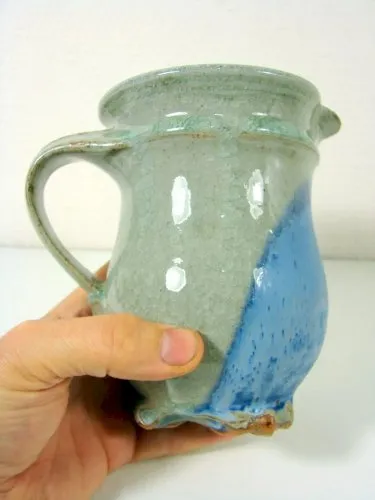 Vintage Pichet en grès emaillé Ecole Carries Puisaye XX° pas signé