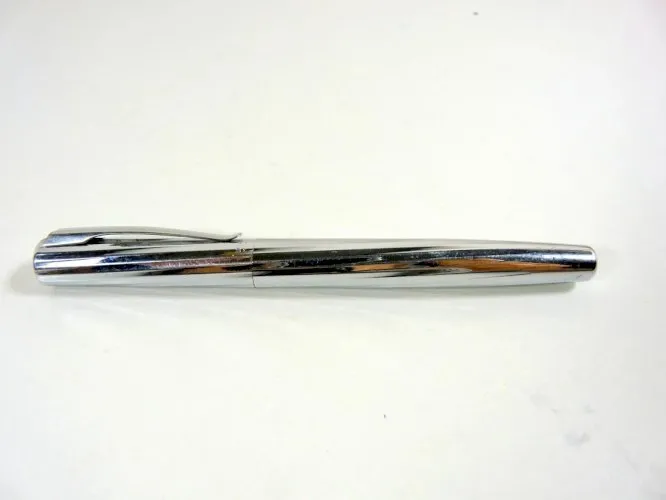 Vintage stylo à plume Waterman France argenté & noir signé