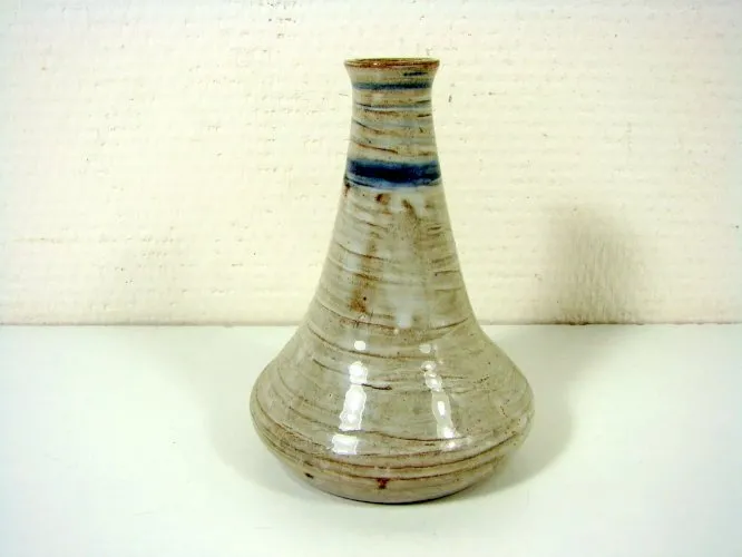 Vintage Vase Goutte Ecole Carries Puisaye XX° signé Brigitte Sabatier