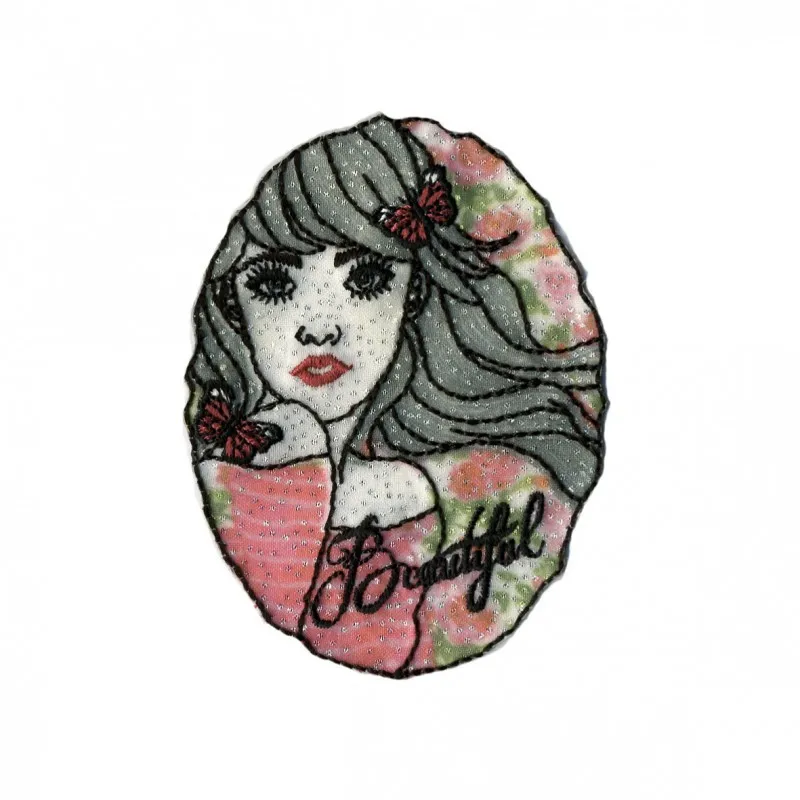 Visage femme vintage - Entier rose