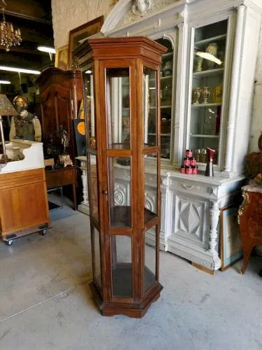 VITRINE DE CENTRE DE PIECE HEXAGONALE