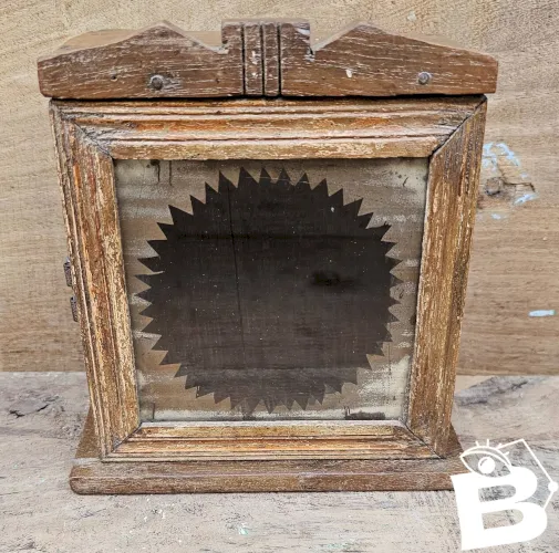 Vitrine murale Art Déco en teck