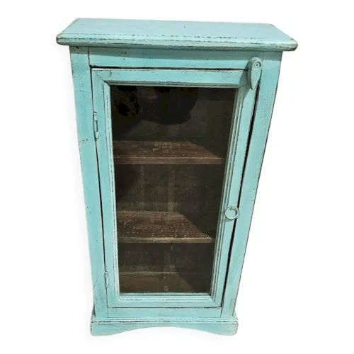 Vitrine murale en teck birman