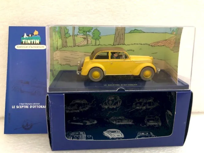 VOITURE TINTIN ATLAS - 1/43 - L'OPEL OLYMPIA CABRIOLET