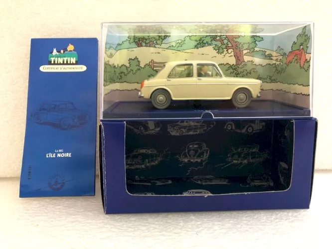 VOITURE TINTIN ATLAS N°31 LA MG DE L'ILE NOIRE BOITE + CERTIFICAT