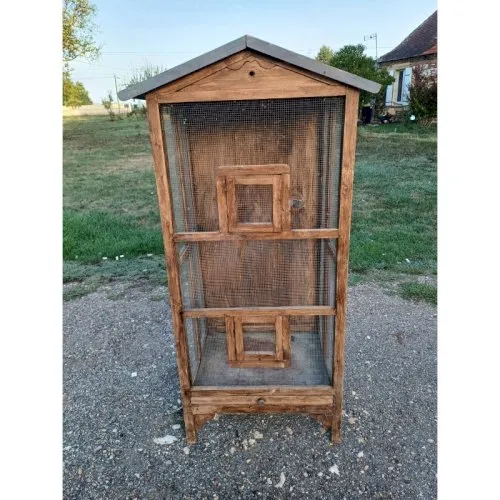 Volière Cage a Oiseaux Bois et Grillage