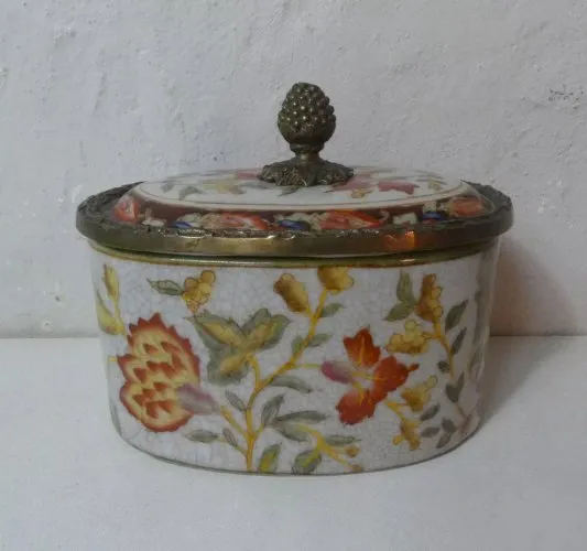 Wong Lee WL 1895 porcelaine de Chine faience bronze box