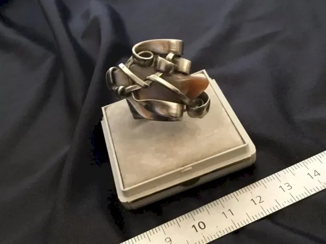 yd Bague T 56 Pierre créateur USA national silver CA A1