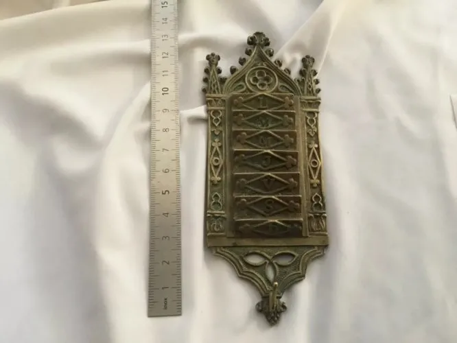 yd Custode Bronze Porte Hostie Support XIXeme Gothique Cathédrale Semainier