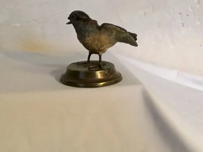 yd oiseaux Miniature en Plomb de Nuremberg ,bronze vienne Polychrome Vers 1900